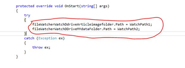 create file watcher windows service in c#